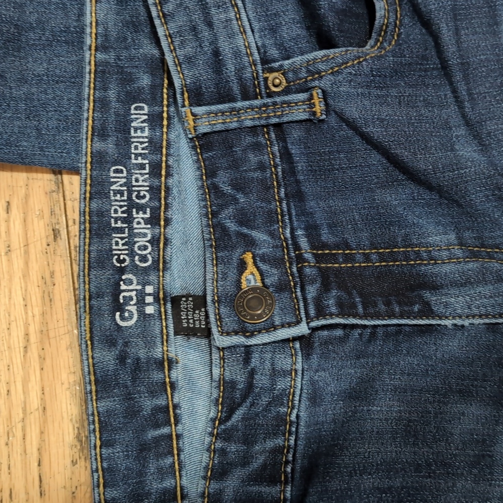 GAP Blue Girlfriend Jeans Size 14/32 R *R13 - Picture 5 of 5